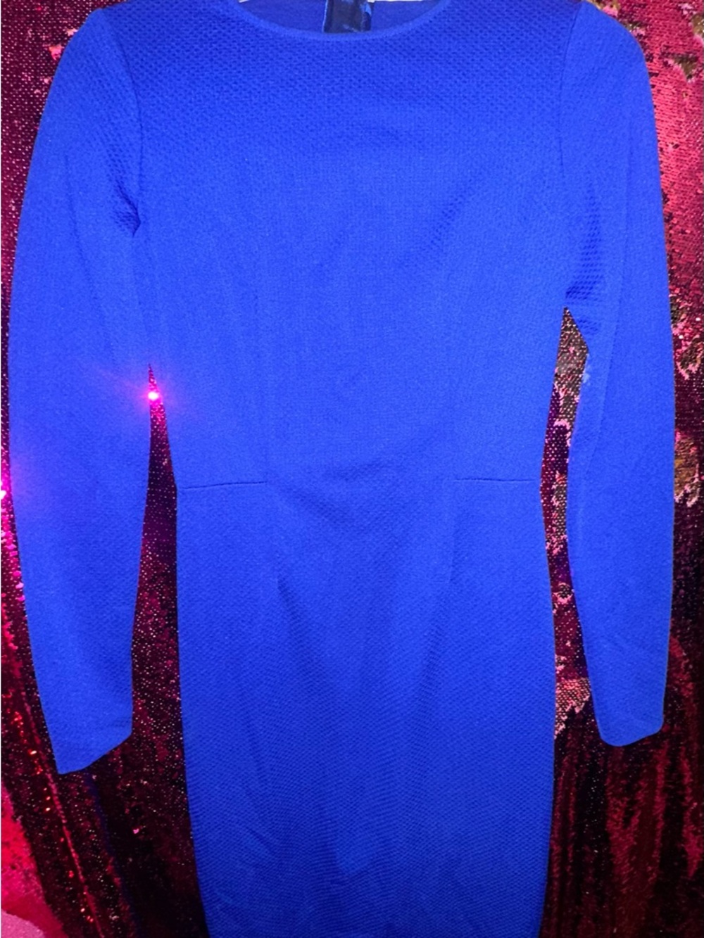 5th & Mercer Cobalt Blue Long-Sleeve Midi Dress - Elegant Everyday Style